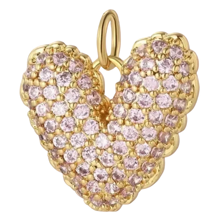 Pink encrusted heart